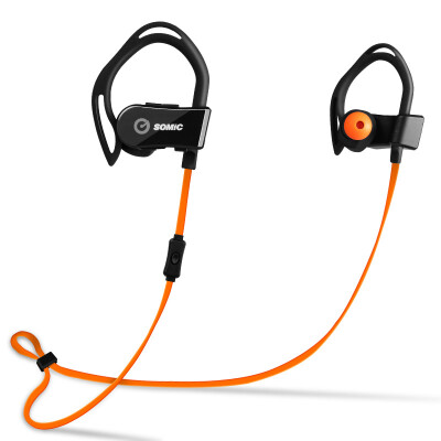 

SOMIC S3 Wireless Bluetooth Headset Smart Heart Rate Monitor Universal Earhook Mobile Phone Headset Black Orange