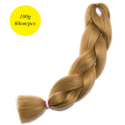 

60CM Hair Braid Braiding Hair Extension Two Ombre Synthetic Crochet One Piece 100g Heat-Resistant