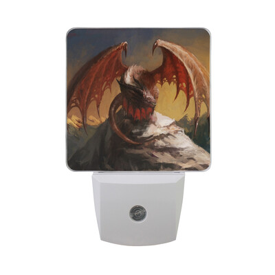 

ALAZA LED Night Light With Smart Dusk To Dawn SensorJapanese Dragon Plug In Night Light