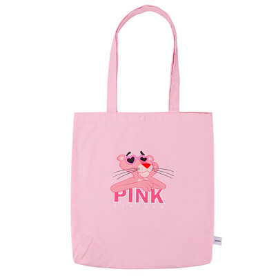 

MINISO Pink Leopard Canvas Shopping Bag Pink