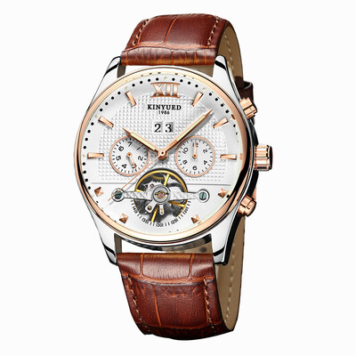 

Business Watch 3ATM Water-resistant Automatic Mechanical Men Watches Luminous Genuine Leather Wristwatch Male Relogio Musculino