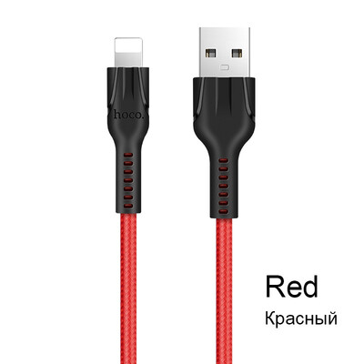 

HOCO USB Cable for iPhone 8 Plug to USB Cable Car Fast Charger Data Cable For iPhone X 10 7 6 6s 5 5s iPad Mobile Phone Cables