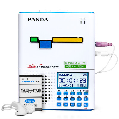 

Panda (PANDA) F-378 Repeater накопитель на магнитной ленте u диск TF карта с машиной Английский учебный магнитофон MP3-плеер перезаряжаемый литий (синий)
