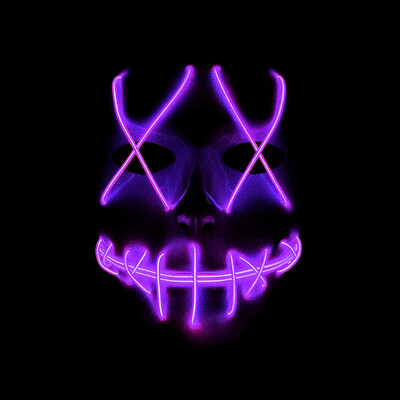 

Halloween LED Light Mask Scary Smiling face Rave Purge Festival Cosplay Party