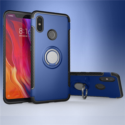 

Fivice Xiaomi Mi 8 case PC metal ring shell magnetic car bracket TPU phone case