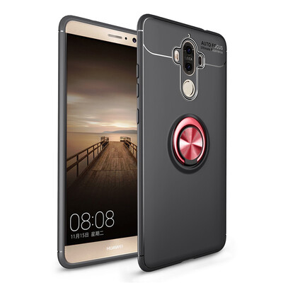 

Fivice Huawei Mate 9 case TPU metal ring shell magnetic bracket soft shell