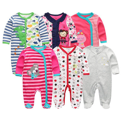 

6PCS Cartoon Unisex Baby Girl Clothes Cotton Jumpsuit Baby Rompers Babywear Newborn Baby Boy Clothes Bebe Girls Clothing Sets
