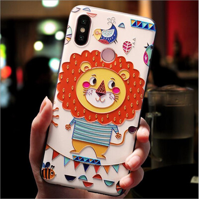

For Xiaomi 8 Phone cases xiaomi 6 covers Silicone Soft TPU 3D Emboss Patterned Fitted cases