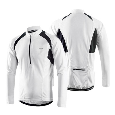 

Arsuxeo Mens Long Sleeve Cycling Jersey Lightweight Breathable Quick Dry Bike Riding Shirt