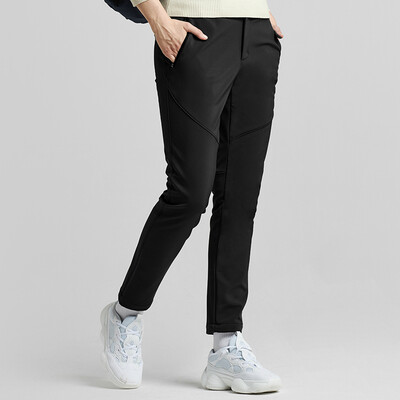 

Pelliot&Pelliot outdoor soft shell pants for men&women warm breathable elastic trousers sports casual pants 12830708 ochre black female