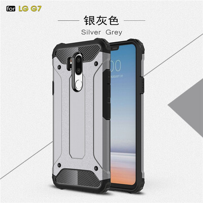 

Fivice LG G7 case Luxury Silicone Diamond Armor PC Hard Shell Phone Case