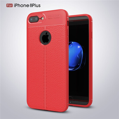 

Fivice iphone 8 plus case Luxury leather TPU silicone anti-fall soft shell phone case