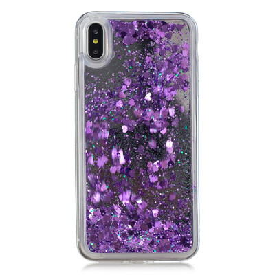 

Fecoprior Back Cover For iPhone XS Max Case Mirror Glitter Liquid Quicksand Shining Dynamic Fundas Coque Celulars Capa