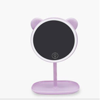 

JIPUSH Creative cartoon cute pet makeup mirror lamp LED with lamp type dressing mirror charging folding LED makeup mirror