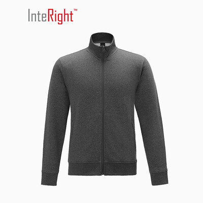 

INTERIGHT mens plus velvet warm sweater dark gray ash L