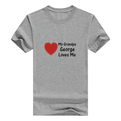 

Baby Gifts For All Personalized My Grandpa Name Loves Me Bodysuit Mans t-Shirt