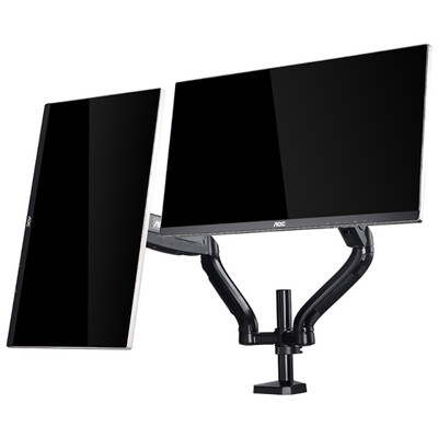 

AOC Black Arm AD110 Monitor Stand Free Hover Enhanced Height Base Desktop Clamp Hole Mount 360° Rotation