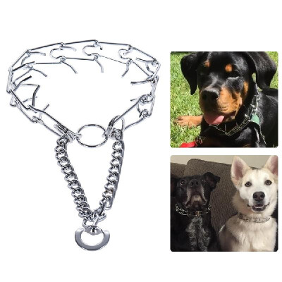 

Dog Prong Collar Pets Training Pinch Stainless Steel Gear with Adjustable Length Releasable Snap Buckle Updated Blunt Smooth Tip f