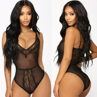 

UK Sexy Women Lingerie Nightwear Babydoll G-String Lace Bodysuit Thong Underwear
