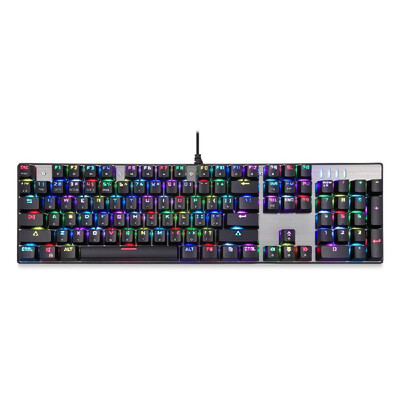 

104Key Mechanical Gaming Keyboard Wired USB LED Backlit SilverRose gold Red