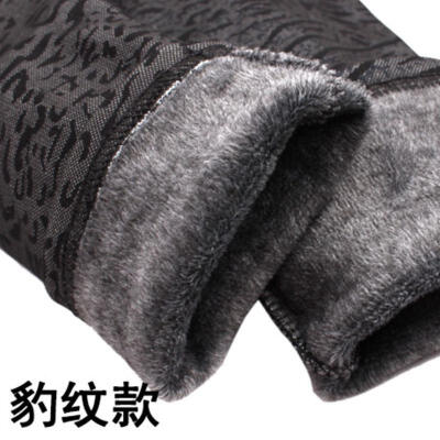 

Cashmere wear thermos leggings women thickened lady leopard stripe pants female thermal trousers and a mother feet winter warm