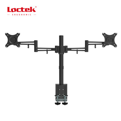 

Loctek D2D Dual Monitor Arm Desk Mount StandS Fits Most 10-27 inches Computer Monitor, Clamping Supports 22 lbs per arm , Full Motion Swing Lcd arm