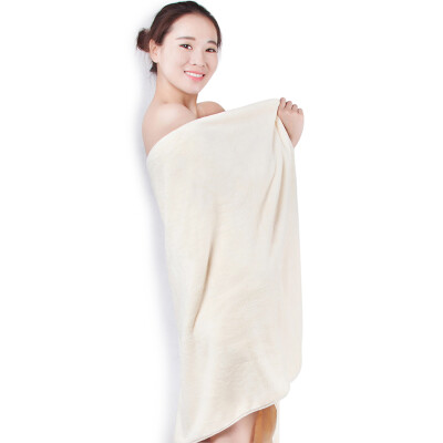 

Three high card comb soft&comfortable bath towel can not afford hair strong absorbent towel towel 70 × 140cm cream yellow buy a gift wash hair with a hair