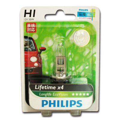 

Philips 1 шт. H1 H4 H7 автомобилей галогенные фары 3100 К в четыре раза покрытие ecovision 12 В 55 Вт обновление эко просто нажмит
