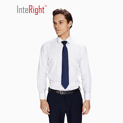 

INTERIGHT Mens Dress Business Korean Groom Marriage Workplace Dark Stripe Tie Dark Blue