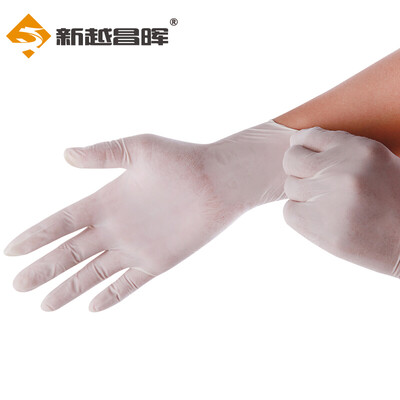 

Xinyue Changhui Dingqing gloves disposable gloves thin latex rubber gloves labor insurance industrial gloves 100 boxed durable M medium