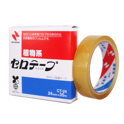 

NICHIBAN Japan imported Miqibang CT-24 plant environmental protection transparent tape 24mm 35 meters hundred grid test office stationery industrial sealing