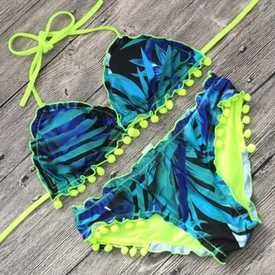 

Women Swimwear Bandage Bikini Set Push-up Padded Bra Bathing Suit Swimsuit