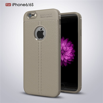 

Fivice iphone 6S case Luxury leather TPU silicone anti-fall soft shell phone case