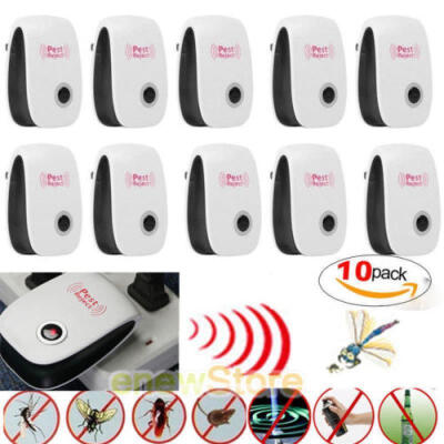 

10x Electronic Ultrasonic Pest Reject Mosquito Cockroach Mouse Killer Repeller