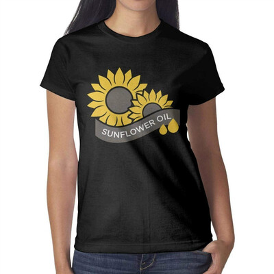 

1 Sunflower Decorations Womens Black t Shirts Custom Womens Cotton Tshirts