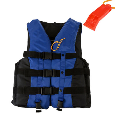 

MyMei 6 Sizes Swimmwing Boating Polyester Adult Life Jacket Foam Vest Survival Suit with Whistle for Swimming Drifting DeviceWhis
