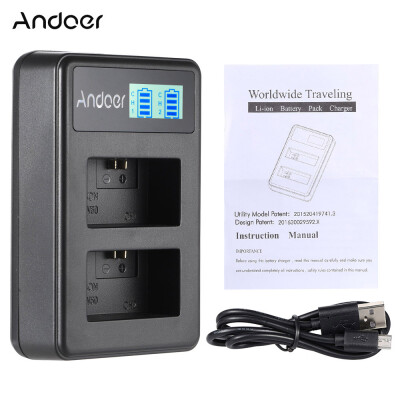 

Andoer NP-FW50 Rechargeable LED Display Li-ion Battery Charger Pack 2-Slot USB Cable Kit for SONY Alpha A7 A7R A7S A5000 A6000 NEX