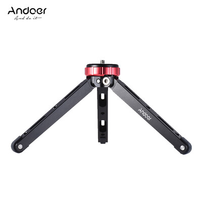 

Andoer MT-01 Portable Aluminum Alloy Tabletop Tripod Mini MobileCamera Photography Bracket with 14" Screw Mount Max Load 80kg