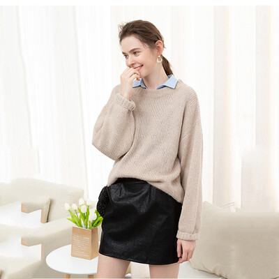 

Canvaus Autumn Winter Sweater Women 2018 O-Neck Loose Casual Womens Sweater Lazy Wind Warm Pullover Mujer CF8119D