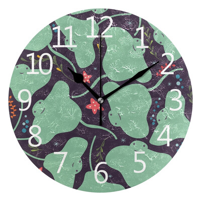 

Wall Clock Arabic Numerals Design Magic Cartoon Pattern Round