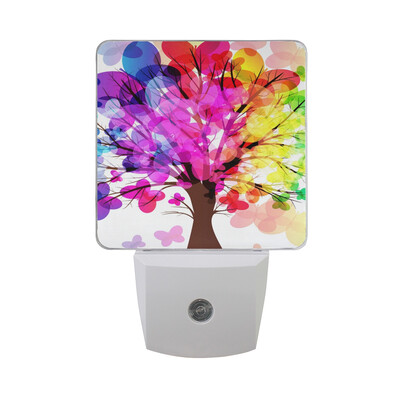 

ALAZA LED Night Light With Smart Dusk To Dawn SensorFour Season Tree Plug In Night Light