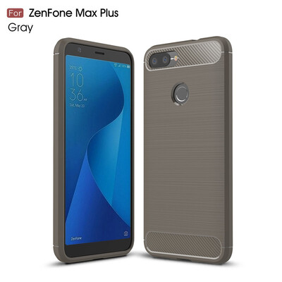 

Fivice Asus Zenfone Max Plus M1 ZB570TL case Luxury brushed carbon fiber TPU soft shell