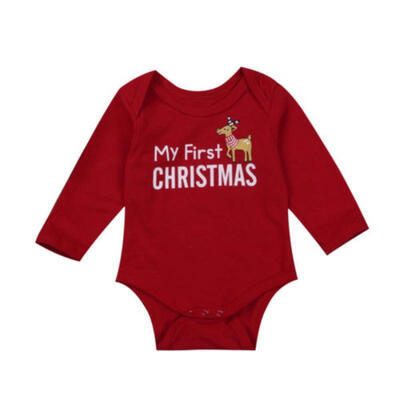 

3PCS Newborn Baby Girl Xmas Outfit Clothes Top RomperTutu Dress Skirts Set