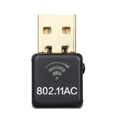 

Wireless USB WiFi Adapter AC 600M Dual Band 24G150Mbps5G433Mbps Mini USB Wifi Network Adapter for WindowsLinuxMAC OS