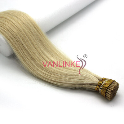 

16"-26" I Tip Stick Human Hair Extensions Keratin Stick Fusion Remy Human Hair Extensions 100s 60 White Blonde
