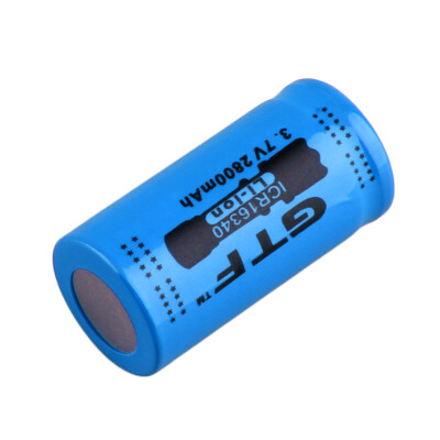 

16340 3.7V 2800mAh Rechargeable Li-ion Battery for LED Torch Flashlight