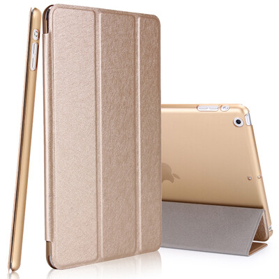 

KOOLIFE Apple iPad MINI2 / 3 Case Silk Case Leather Sleeve Wake Up / Тройной кожаный чехол / чехол для iPad iPad mini2 / 3 7.9 дюймов - золото