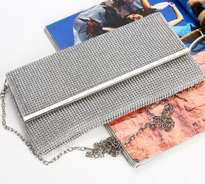 

Womens Diamond Evening Bag with Chain