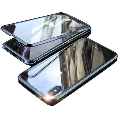 

Luxury 360 Degree Phone Protective Magnetic Case For iPhone  Max XR X 7 8 Plus 8Plus coque iPhonex Brand Full Body Men Cover