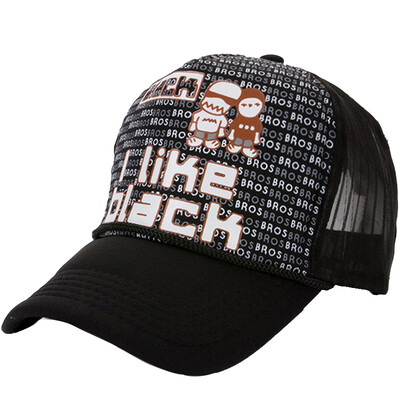 

MSEK MMZ160062 Men&39s Ladies Baseball Cap Cartoon Street Tide Hood I Iike black Wagon Hat Black